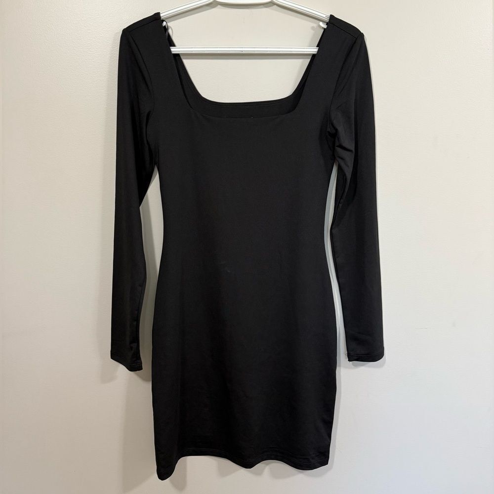 💙Streetwear Society Black Contour Long Sleeve Dress
